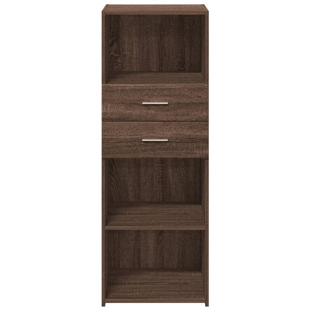 vidaXL Hoge kast 45x42,5x124 cm bewerkt hout bruin eikenkleurig