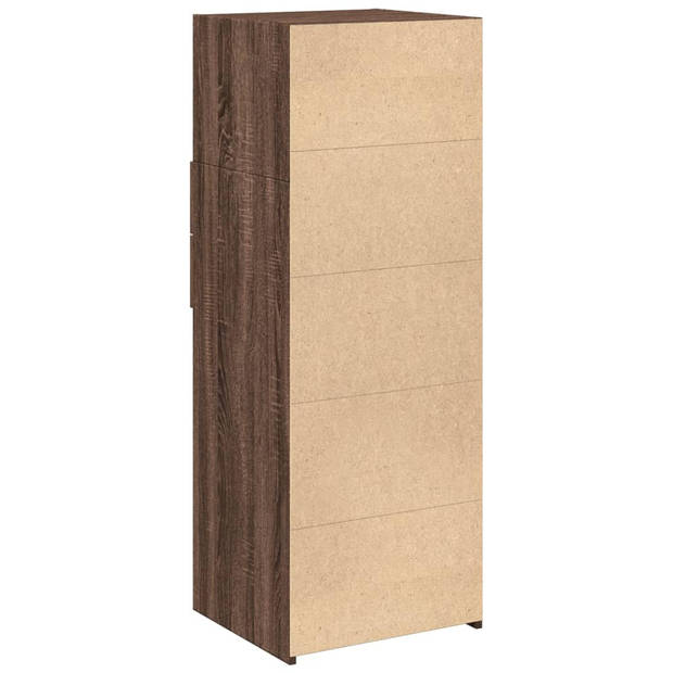 vidaXL Hoge kast 45x42,5x124 cm bewerkt hout bruin eikenkleurig