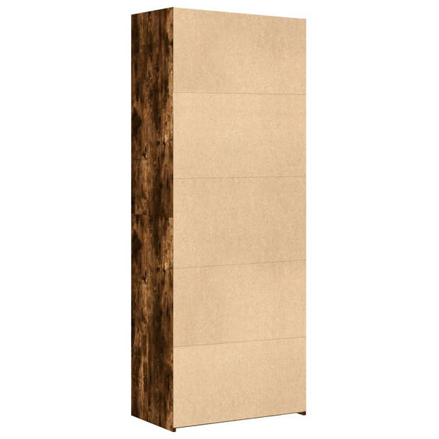 vidaXL Hoge kast 70x42,5x185 cm bewerkt hout gerookt eikenkleurig