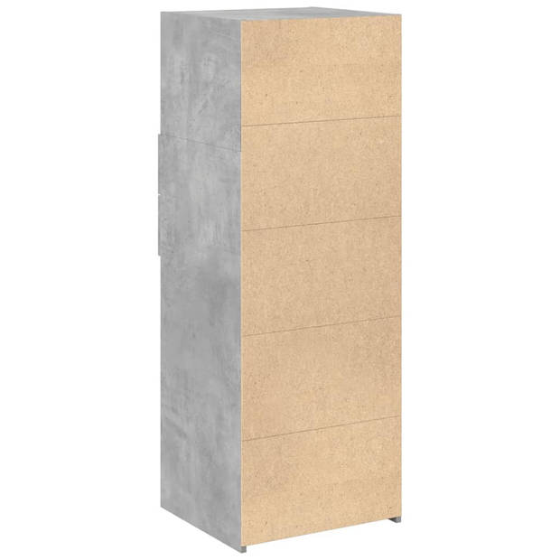 vidaXL Hoge kast 45x42,5x124 cm bewerkt hout betongrijs