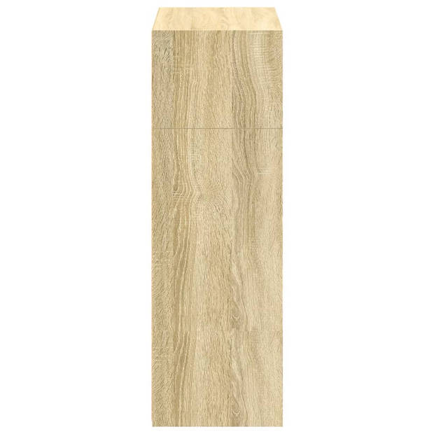 vidaXL Hoge kast 70x41x124 cm bewerkt hout sonoma eikenkleurig