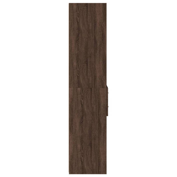 vidaXL Hoge kast 45x42,5x185 cm bewerkt hout bruin eikenkleurig