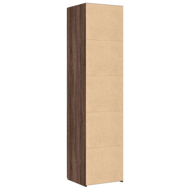 vidaXL Hoge kast 45x42,5x185 cm bewerkt hout bruin eikenkleurig