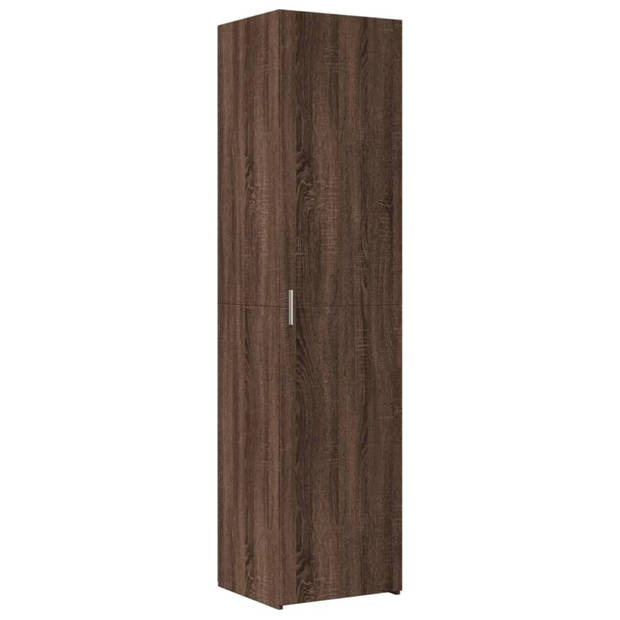 vidaXL Hoge kast 45x42,5x185 cm bewerkt hout bruin eikenkleurig