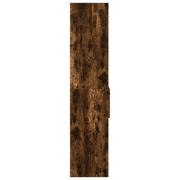 vidaXL Hoge kast 50x42,5x185 cm bewerkt hout gerookt eikenkleurig