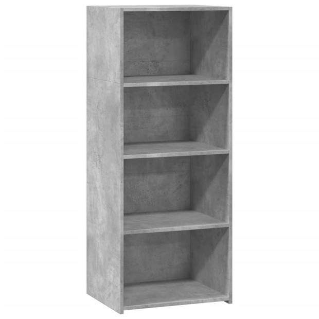 vidaXL Hoge kast 50x41x124 cm bewerkt hout betongrijs