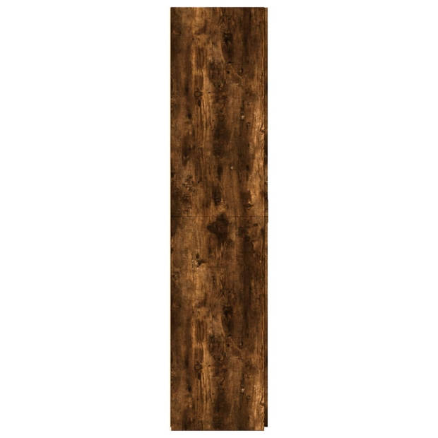 vidaXL Hoge kast 70x42,5x185 cm bewerkt hout gerookt eikenkleurig