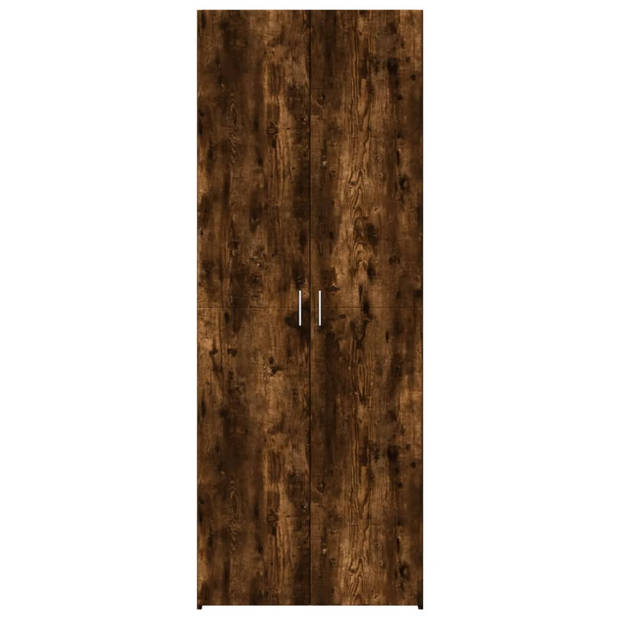 vidaXL Hoge kast 70x42,5x185 cm bewerkt hout gerookt eikenkleurig