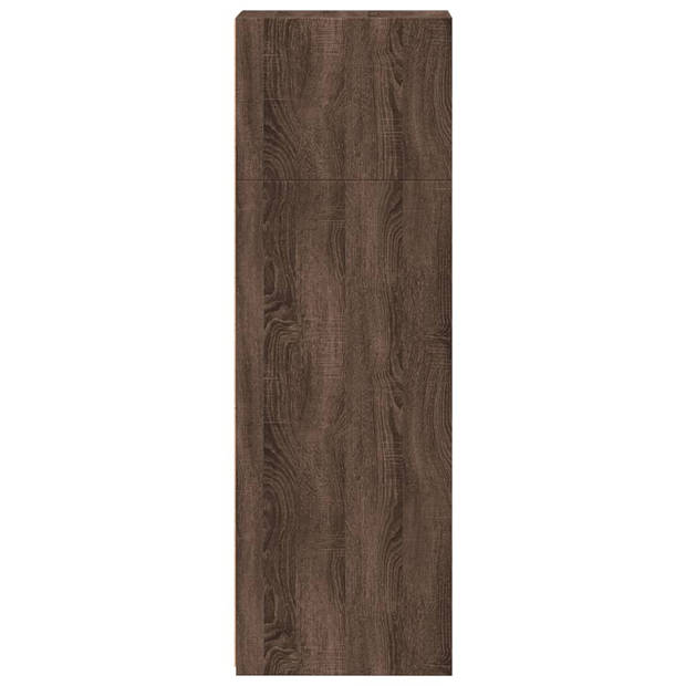 vidaXL Hoge kast 30x41x124 cm bewerkt hout bruin eikenkleur