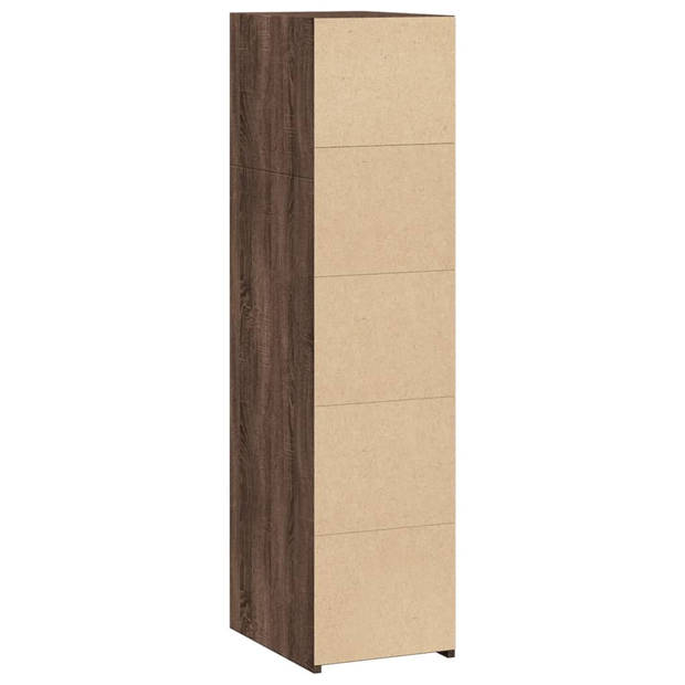 vidaXL Hoge kast 30x41x124 cm bewerkt hout bruin eikenkleur