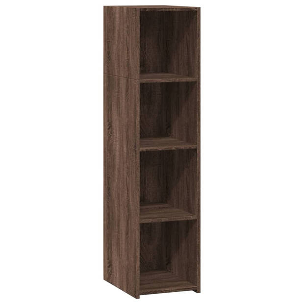 vidaXL Hoge kast 30x41x124 cm bewerkt hout bruin eikenkleur