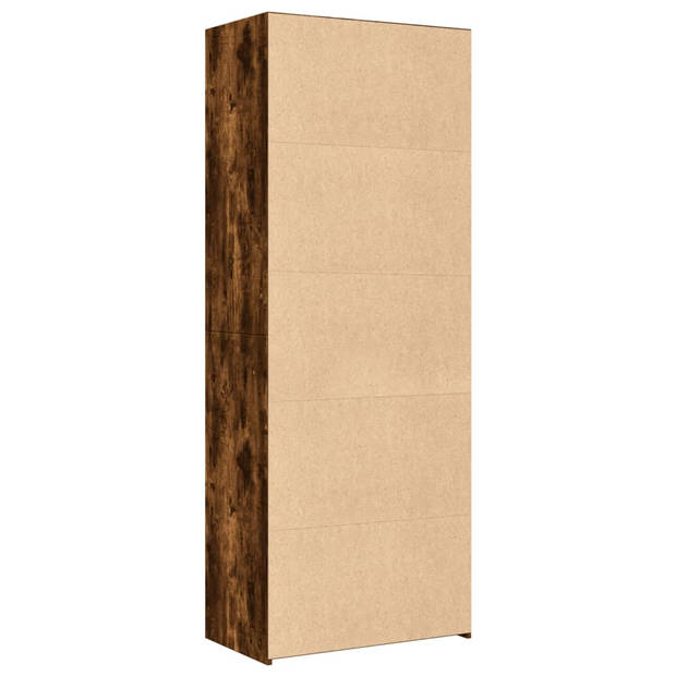 vidaXL Hoge kast 70x41x185 cm bewerkt hout gerookt eikenkleurig