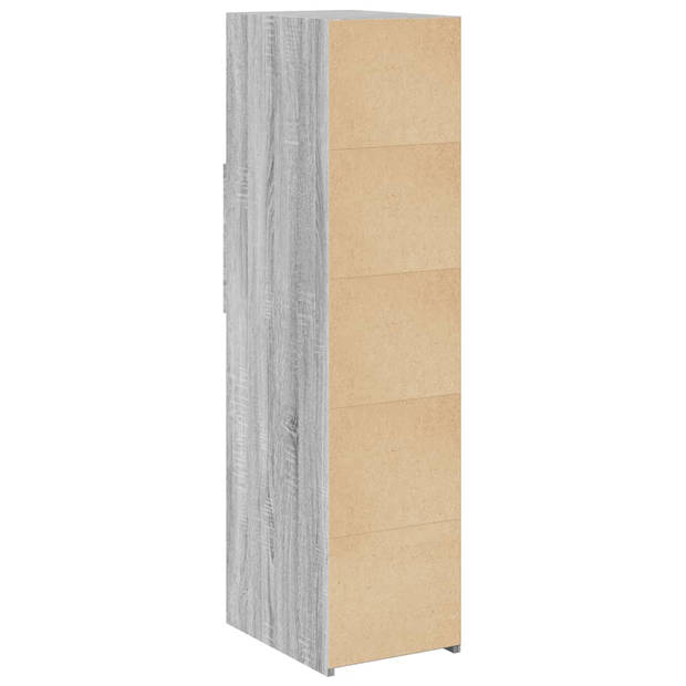 vidaXL Hoge kast 30x42,5x124 cm bewerkt hout grijs sonoma eikenkleur