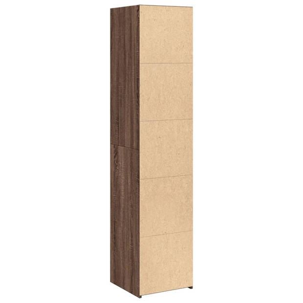 vidaXL Hoge kast 40x41x185 cm bewerkt hout bruin eikenkleurig