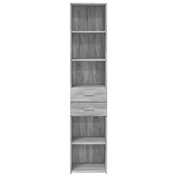 vidaXL Hoge kast 40x42,5x185 cm bewerkt hout grijs sonoma eikenkleur