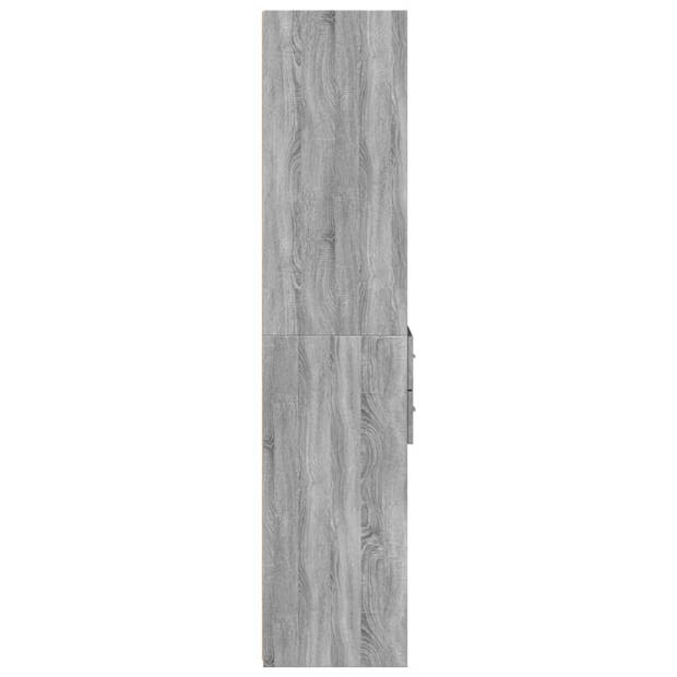 vidaXL Hoge kast 40x42,5x185 cm bewerkt hout grijs sonoma eikenkleur