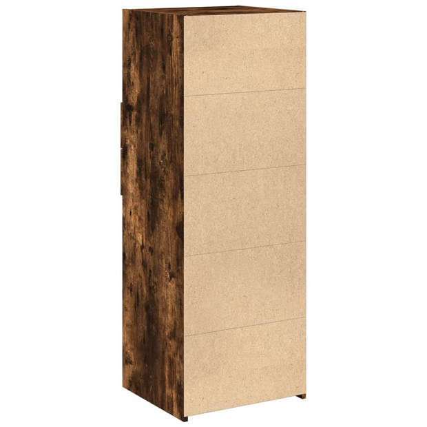 vidaXL Hoge kast 45x42,5x124 cm bewerkt hout gerookt eikenkleurig