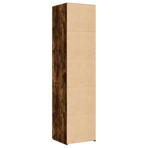 vidaXL Hoge kast 45x42,5x185 cm bewerkt hout gerookt eikenkleurig