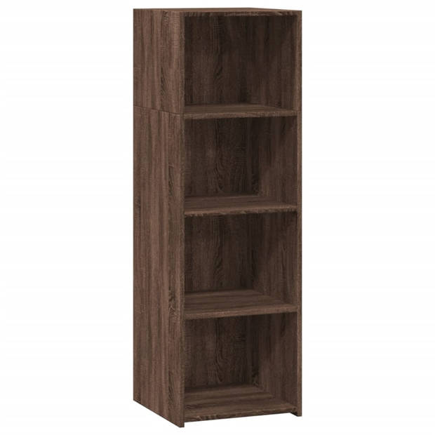 vidaXL Hoge kast 40x41x124 cm bewerkt hout bruin eikenkleur