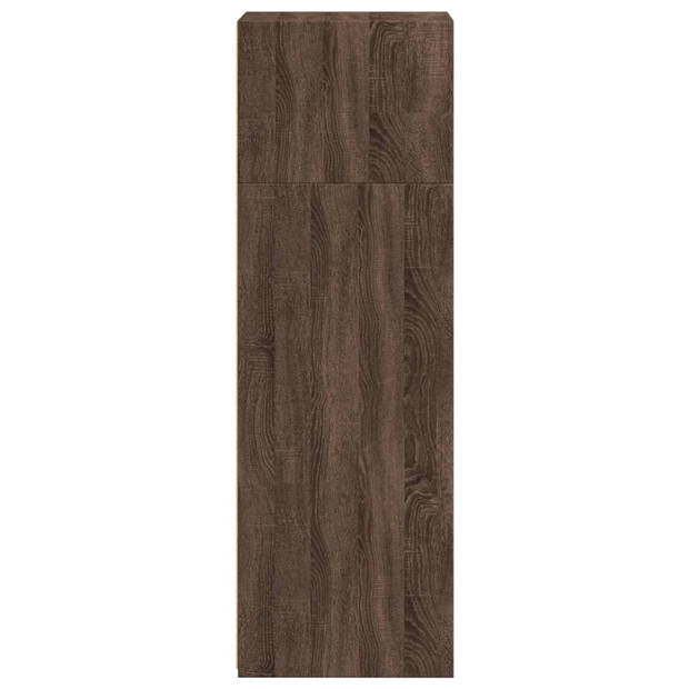 vidaXL Hoge kast 40x41x124 cm bewerkt hout bruin eikenkleur