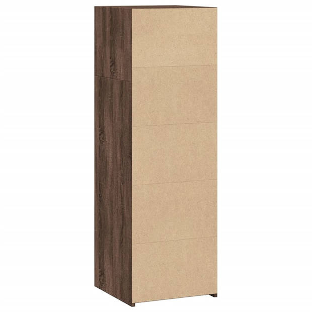 vidaXL Hoge kast 40x41x124 cm bewerkt hout bruin eikenkleur