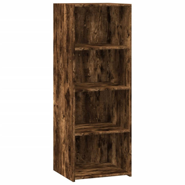 vidaXL Hoge kast 45x41x124 cm bewerkt hout gerookt eikenkleurig