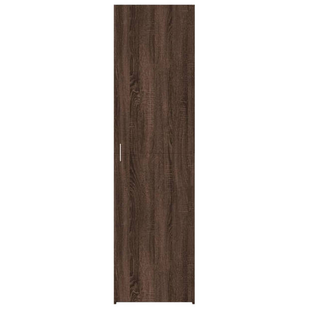 vidaXL Hoge kast 50x42,5x185 cm bewerkt hout bruin eikenkleur