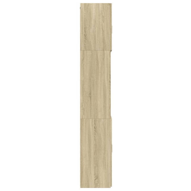 vidaXL Hoge kast 80x42,5x249 cm bewerkt hout sonoma eikenkleurig