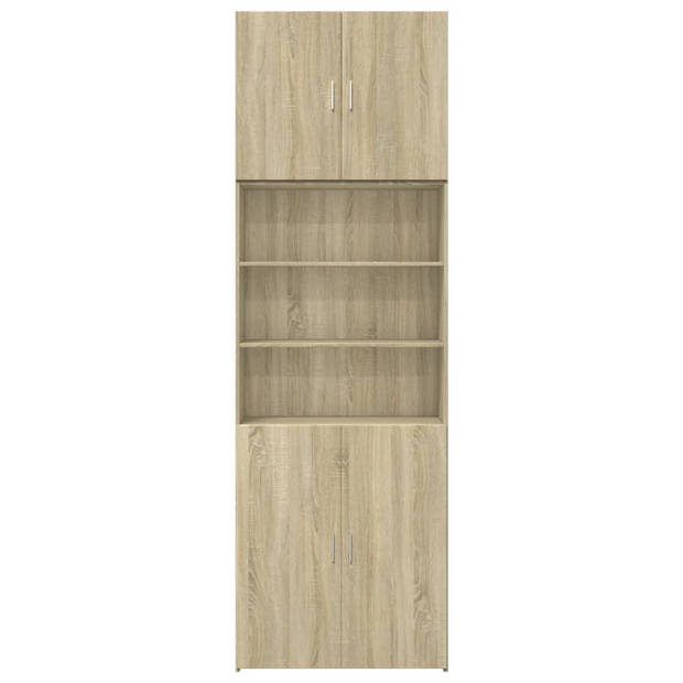 vidaXL Hoge kast 80x42,5x249 cm bewerkt hout sonoma eikenkleurig