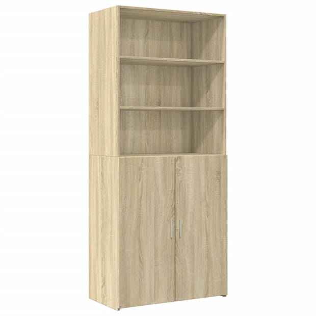 vidaXL Hoge kast 80x42,5x249 cm bewerkt hout sonoma eikenkleurig