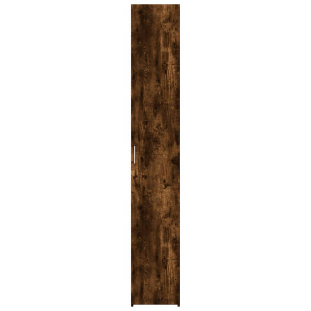 vidaXL Hoge kast 30x42,5x185 cm bewerkt hout gerookt eikenkleurig