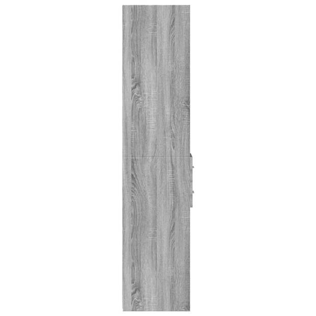 vidaXL Hoge kast 30x42,5x185 cm bewerkt hout grijs sonoma eikenkleur