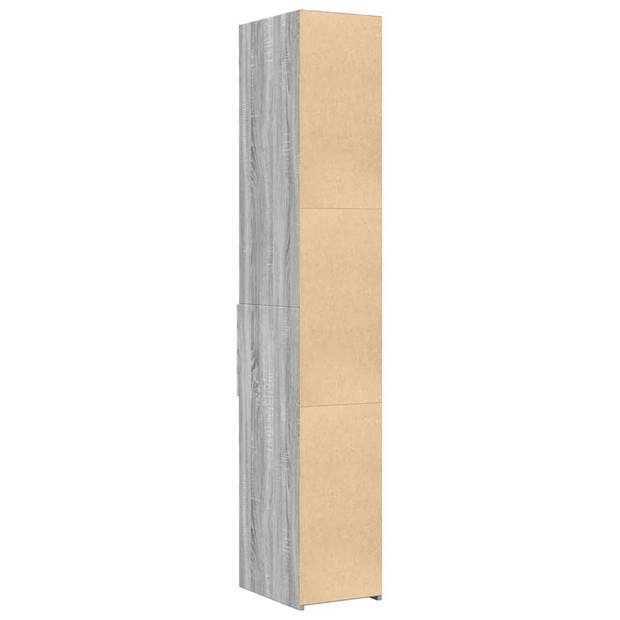 vidaXL Hoge kast 30x42,5x185 cm bewerkt hout grijs sonoma eikenkleur