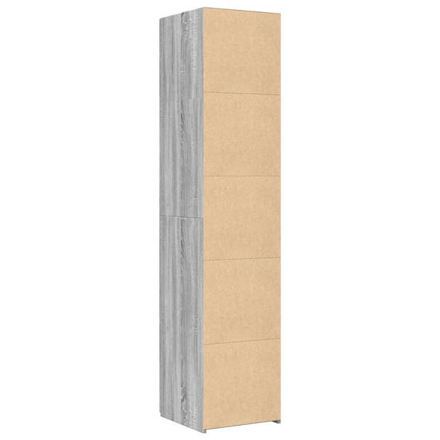 vidaXL Hoge kast 40x42,5x185 cm bewerkt hout grijs sonoma eikenkleur