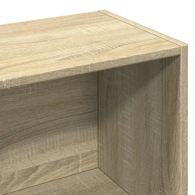 vidaXL Boekenkast 57x28,5x107,5 cm bewerkt hout sonoma eikenkleurig