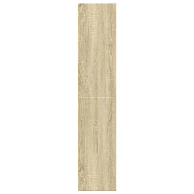 vidaXL Boekenkast 57x28,5x107,5 cm bewerkt hout sonoma eikenkleurig