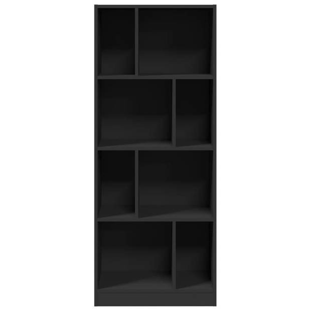 vidaXL Boekenkast 57x28,5x141 cm bewerkt hout zwart