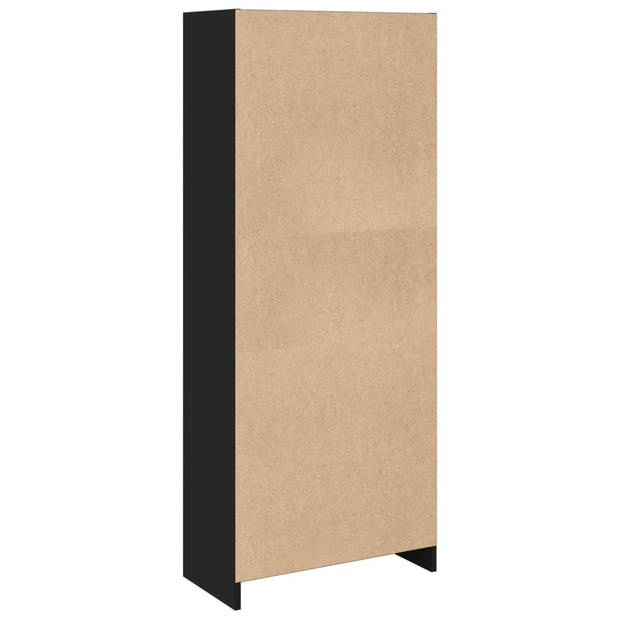 vidaXL Boekenkast 57x28,5x141 cm bewerkt hout zwart