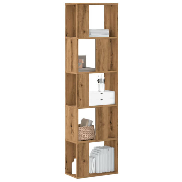 vidaXL Boekenkast 5-laags 45x23,5x162,5 cm hout artisanaal eikenkleur