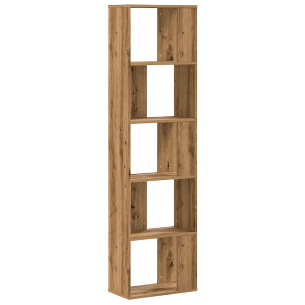 vidaXL Boekenkast 5-laags 45x23,5x162,5 cm hout artisanaal eikenkleur