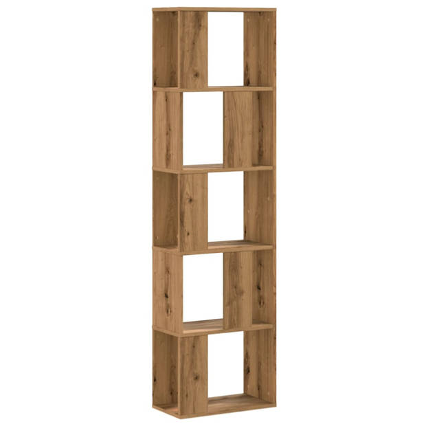 vidaXL Boekenkast 5-laags 45x23,5x162,5 cm hout artisanaal eikenkleur