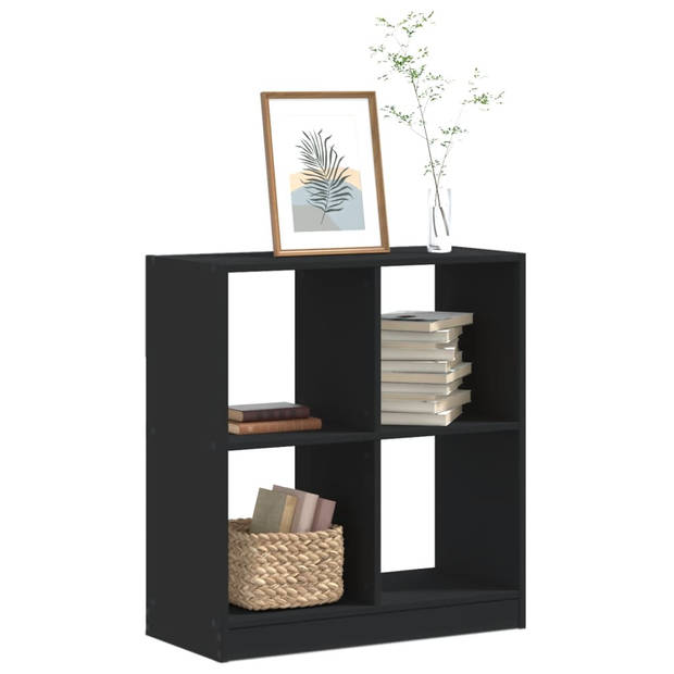 vidaXL Boekenkast 68,5x32x75 cm bewerkt hout zwart