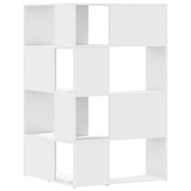 vidaXL Boekenkast 4-laags hoek 85x85x140 cm bewerkt hout wit