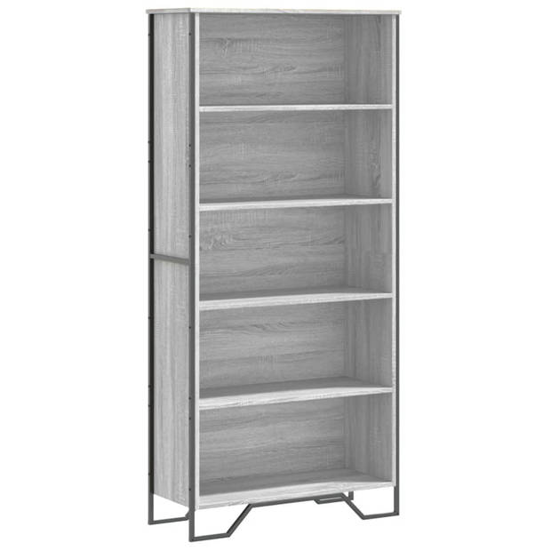 vidaXL Boekenkast 80x31x169 cm bewerkt hout grijs sonoma eikenkleurig