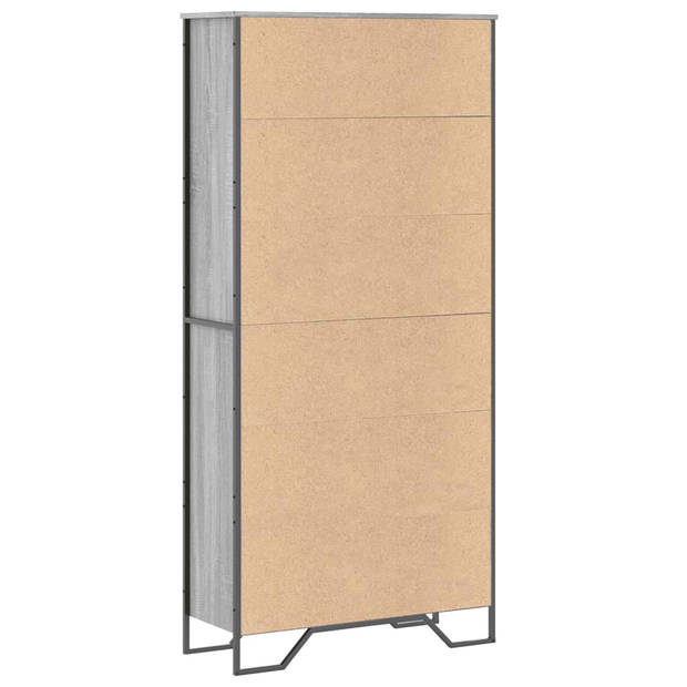 vidaXL Boekenkast 80x31x169 cm bewerkt hout grijs sonoma eikenkleurig