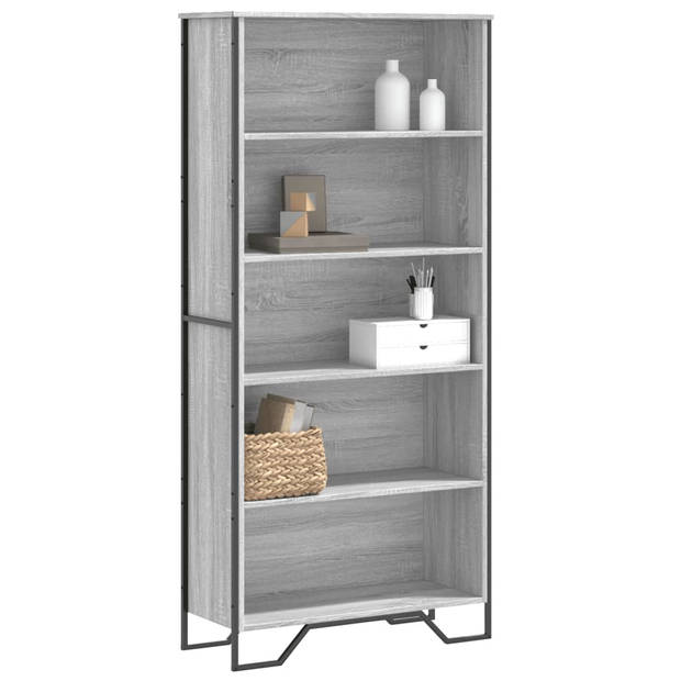 vidaXL Boekenkast 80x31x169 cm bewerkt hout grijs sonoma eikenkleurig