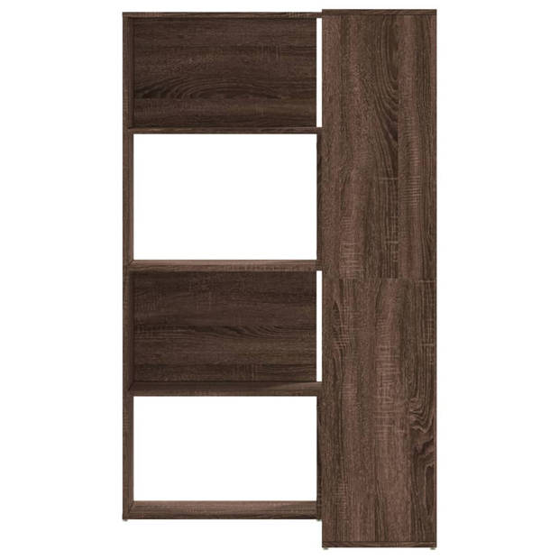 vidaXL Boekenkast 4-laags hoek 85x85x140 cm bewerkt hout bruin eiken