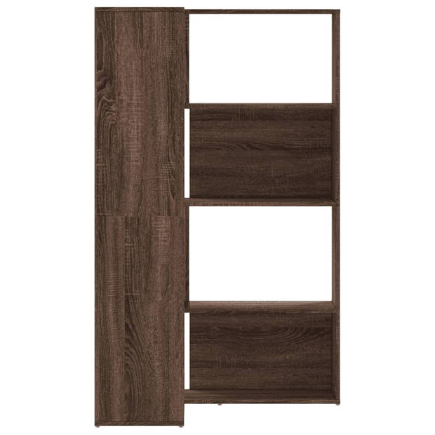 vidaXL Boekenkast 4-laags hoek 85x85x140 cm bewerkt hout bruin eiken