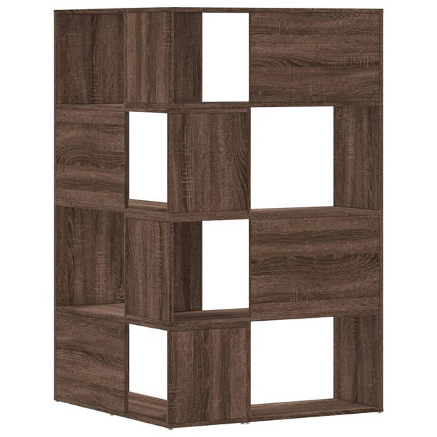 vidaXL Boekenkast 4-laags hoek 85x85x140 cm bewerkt hout bruin eiken