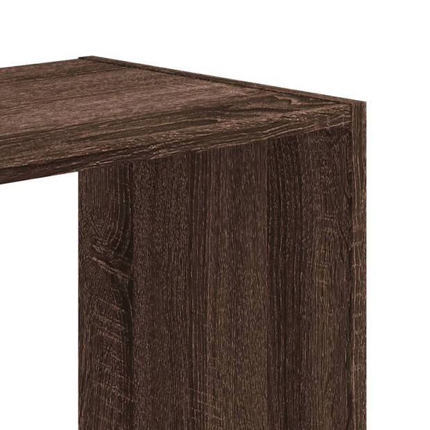 vidaXL Boekenkast 68,5x32x75 cm bewerkt hout bruin eikenkleurig